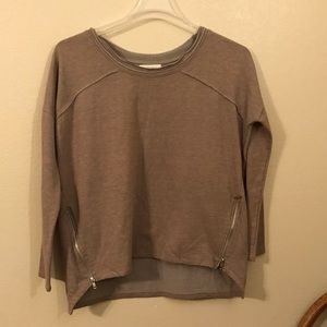 Nordstrom Black Swan Long Sleeve Top with Side Zippers